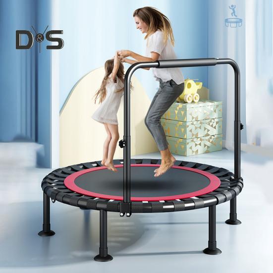 

40-дюймовый фитнес-батут с нескользящей ручкой, 450 фунтов, складной мини-батут для детей и взрослых, тихий, для тренировок в помещении, домашний тренажер A красный