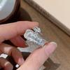 Schicker Koreanischer Federring für Damen - Vielseitig, Stapelbar, Offenes Design für Modischen Zeigefinger-Schmuck