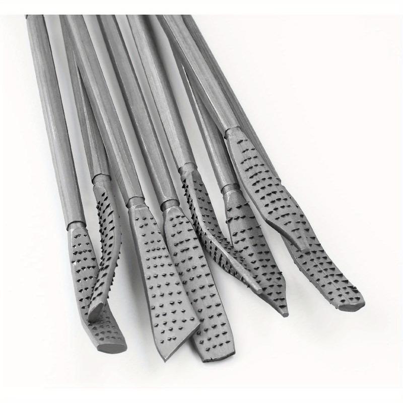 8 ks/Sada Oboustranná sada pilníků na řezbářství Dřevěná sada rašplí pro broušení dřeva