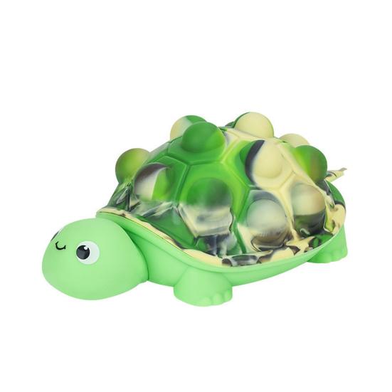 Bubble Shell Turtle Stress Ball Silicone Stress Relieving Tortoise Squeeze Sensory Toy Animal Shape Hand Therapy Exercise Fidget Toy