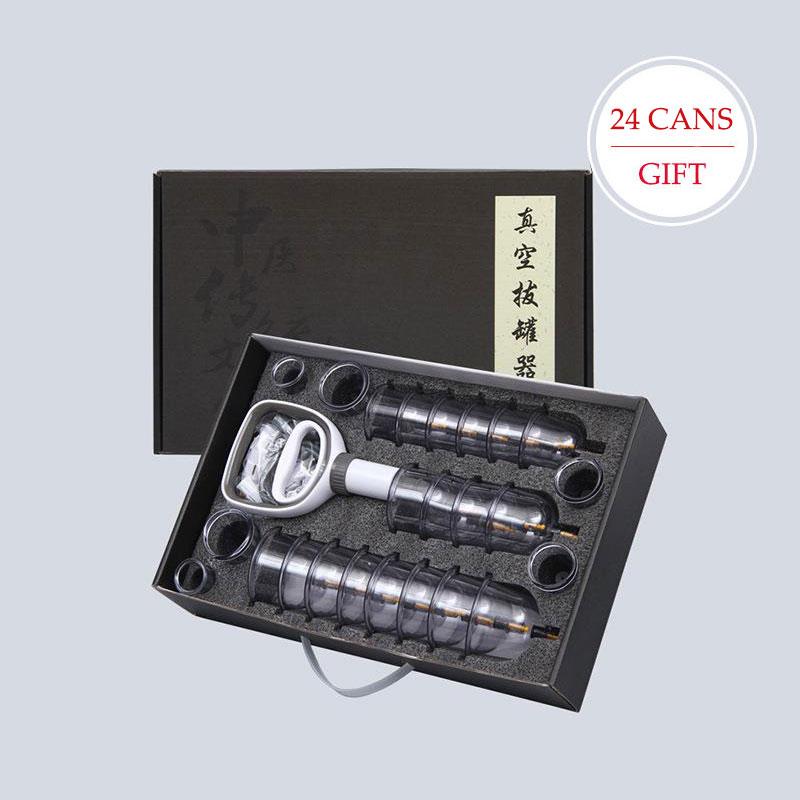 24 Cans For Massage Vacuum Cupping Set Chinese Medicine Physiotherapy Cellulite Body Cups Cupping Therapy Heathly Care