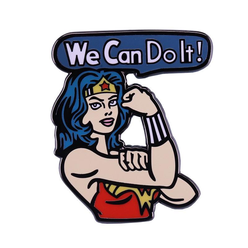 

Wonder Woman Girl Power Brooch - Fantasy Movie Pin Accessory