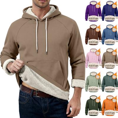 Men's Casual Long-Sleeve Fleece Hoodie With Pockets