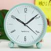 4-inch Metal Alarm Digital Round Table Clock with Silent Seconds and Night Light. Stylish, Modern, and Minimalist Design.