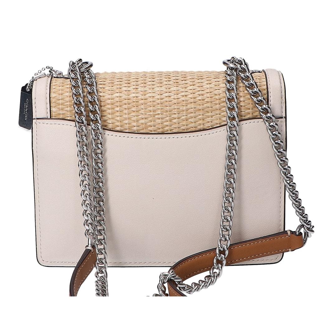 COACH CJ723 Mini Claire Crossbody Bag with Floral Embroidery Shoulder bag whiteUsed