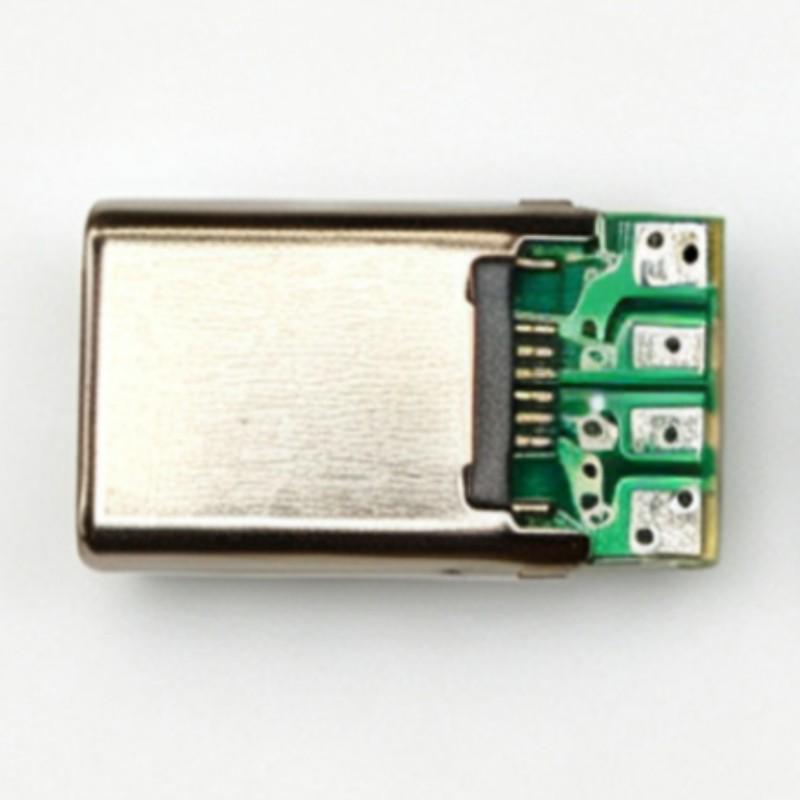 Type-C USB Solder Connector 24P-M with 56K Board, Two-Core 16P Rivet, 5.1K Resistor, C-to-C