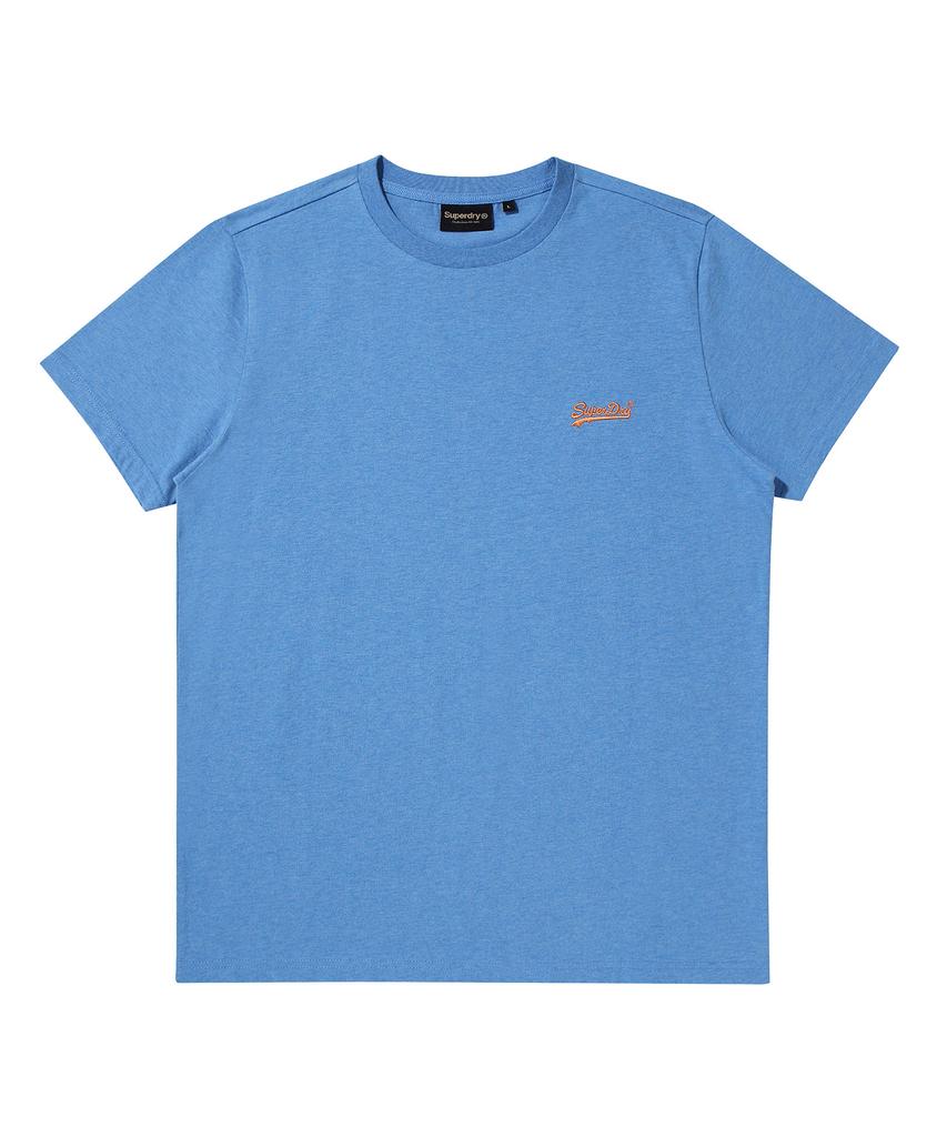 Syupeodeulai Small Vintage Logo Embossed T-Shirt Melange Blue Sduiscp19Mbl