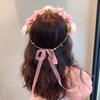 Girls Floral Hair Band Soft Fabric Flowers Headpiece Floral Hair Wreath For Kids Birthday Party Wedding Photo Prop