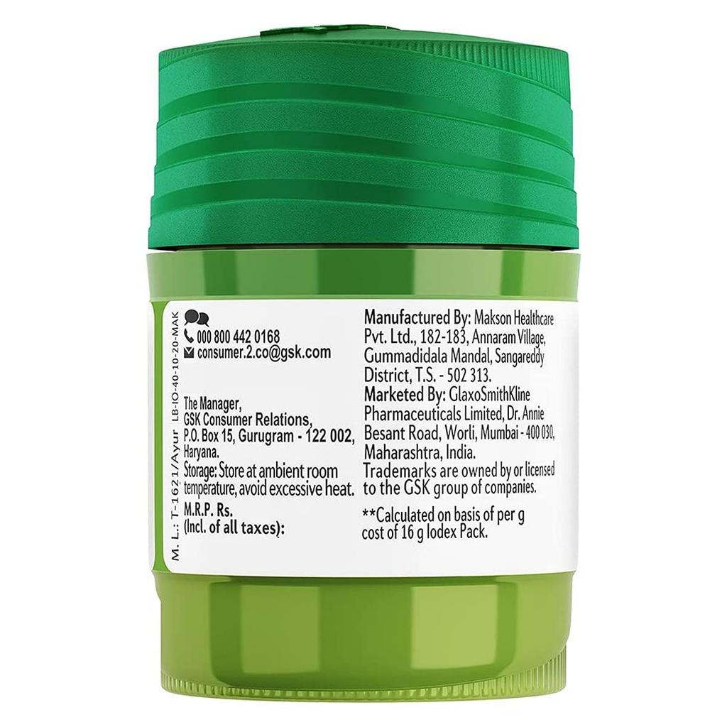 Iodex Balm 40g | Ayurvedic Multipurpose Pain Relief Balm For Headaches, Joint Pain, Backache, Sprains, Neck And Shoulder Discomfort