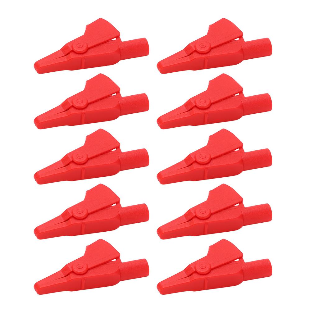 10Pcs J.60032 Banana Test Clip   Enclosed Electrical Test Clips with 4mm   for Electronic Instruments