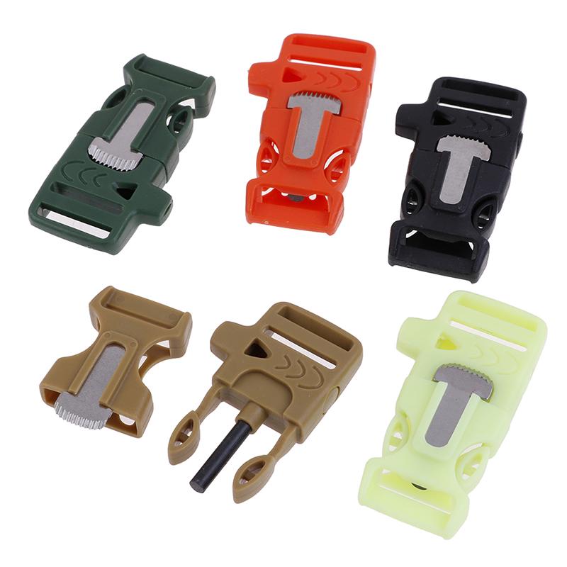 Buy 1Pc 3/4" Side Release Buckle Whistle Paracord Bracelet Outdoor Camp
