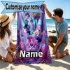 Custom Name Personalized Kpop Demon Hunter Print Beach Towel, for Trip Camping Beach Party Home Decor, Birthday Gift for Family & Friends