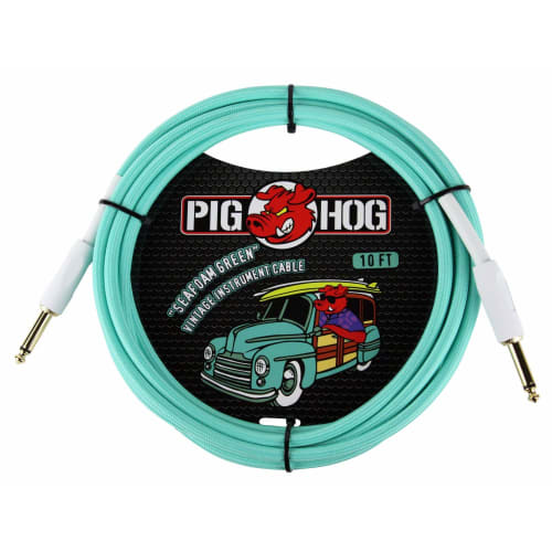 

Pig Hog Seafoam Green - 10ftVintage Series Inst Cable