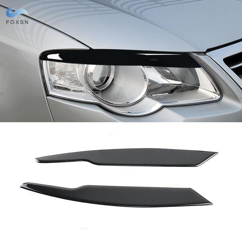 Car Styling Exterior Headlight Eyebrow Trim Eyelids Cover Eyelash Head Light Eye Lid Stickers For VW Passat B6  2005-2010