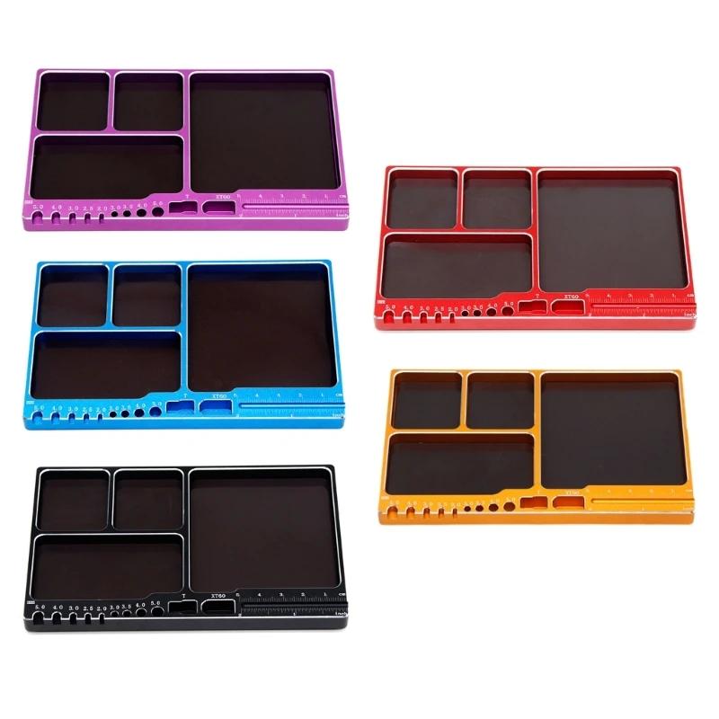 Magnetic Screw Tray Storage Container Ring Electronic Parts Screw Beads Organizer Tray for Boat Airplane Model HSP RC Model Car