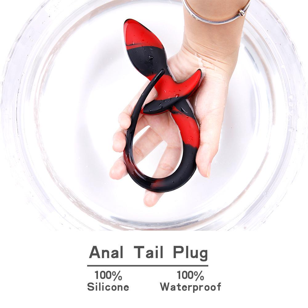 MoDi Women Sex Toys Faux Dog Tail Butt Anal Plug Liquid Silicone Sexy Romance Adult Game Toy