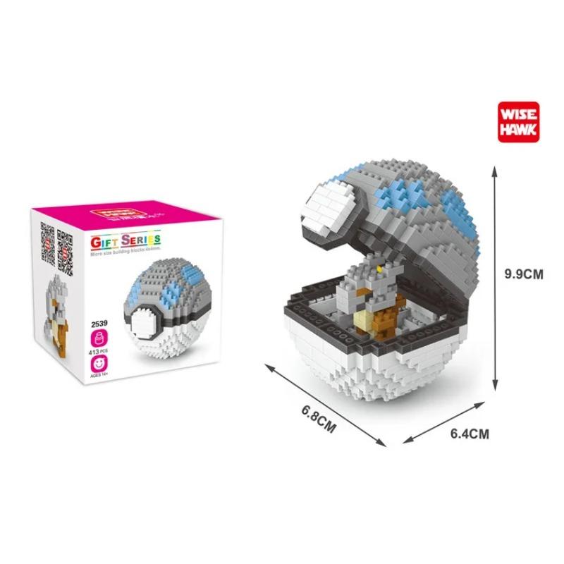 Ball Micro Building Blocks Pikachu Eevee Charmander Psyduck Magikarp Lapras DIY Mini Brick Figures Toys For Kids