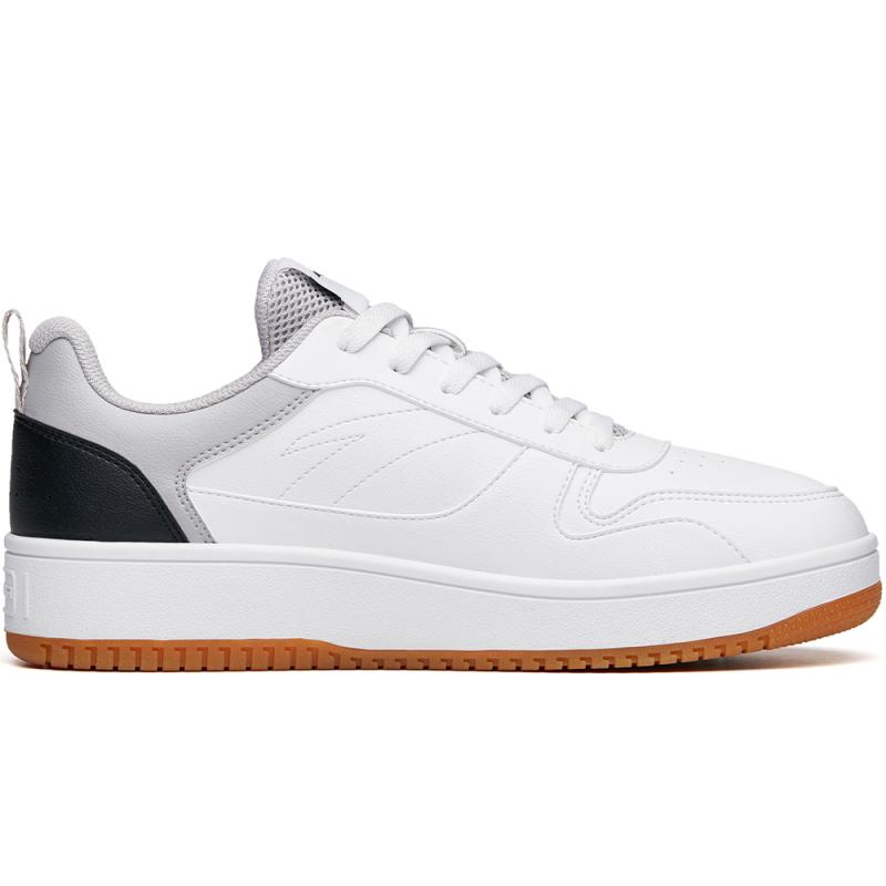 Anta Life Collection Warm Slip-Resistant Cushioning Wear-Resistant Support Low-Top Skateboard Shoes White Gray Black Sneakers 912138012-2
