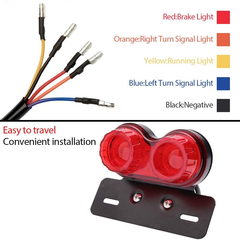 Motorcycle LED Brake Tail Light Turn Signal License Plate Motorcycle Tail Light