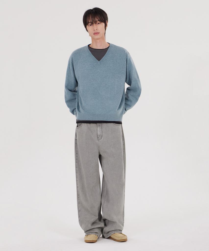GLW [Unisex] Soft V-Neck Knit Mint