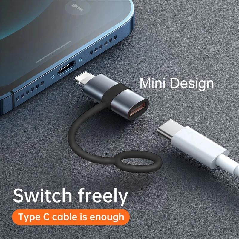 Adapter PD30W USB Typ C do iOS dla iOS Męski do Typu C Żeński Konwerter dla iPhone'a i MacBooka