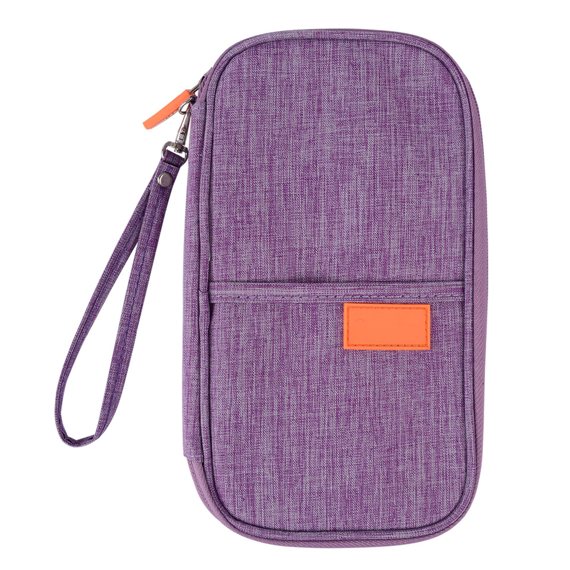 

Портативная сумка для паспорта, сумка для хранения выходных документов, сумка для хранения сменных карт, дорожных счетов, сумка для банковских карт фиолетовый