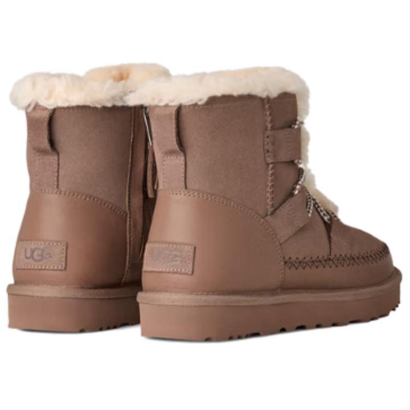 UGG Klassische Neuheit Kurze Schneestiefel Damen Rentier Braun Sneakers 1174574-CRBO
