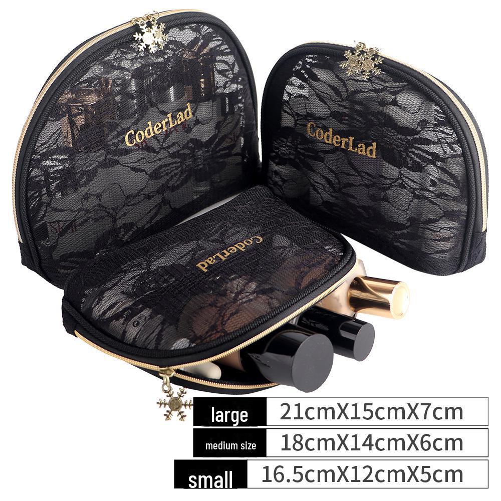 Korean Mini Mesh Travel Cosmetic Bag Set - Cute, Portable, Simple Storage Solution