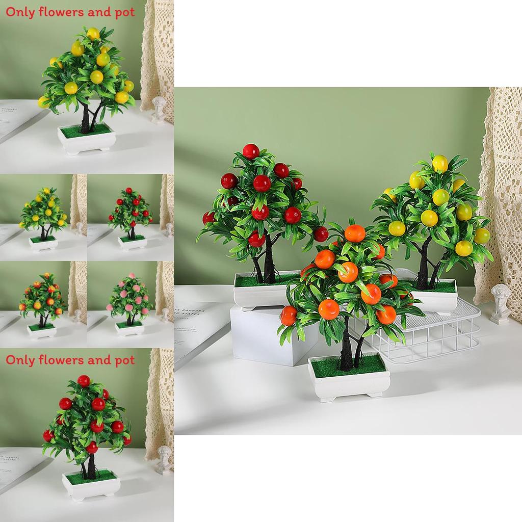 Faux Fruit Tree Decorative Display For Living Room Photography Props Rich Foliage Collection