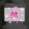Glow-in-the-Dark Heart-Shaped Glass Stickers Self-Adhesive Removable Decals Wall Sticker Bathroom Sink Stickers Home Decor