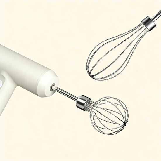 Ręczny Elektryczny Mikser do Jajek Bezprzewodowy Przenośny Dwugłowicowy Mieszadło 3 Prędkości Wielokątna Trzepaczka do Śmietany