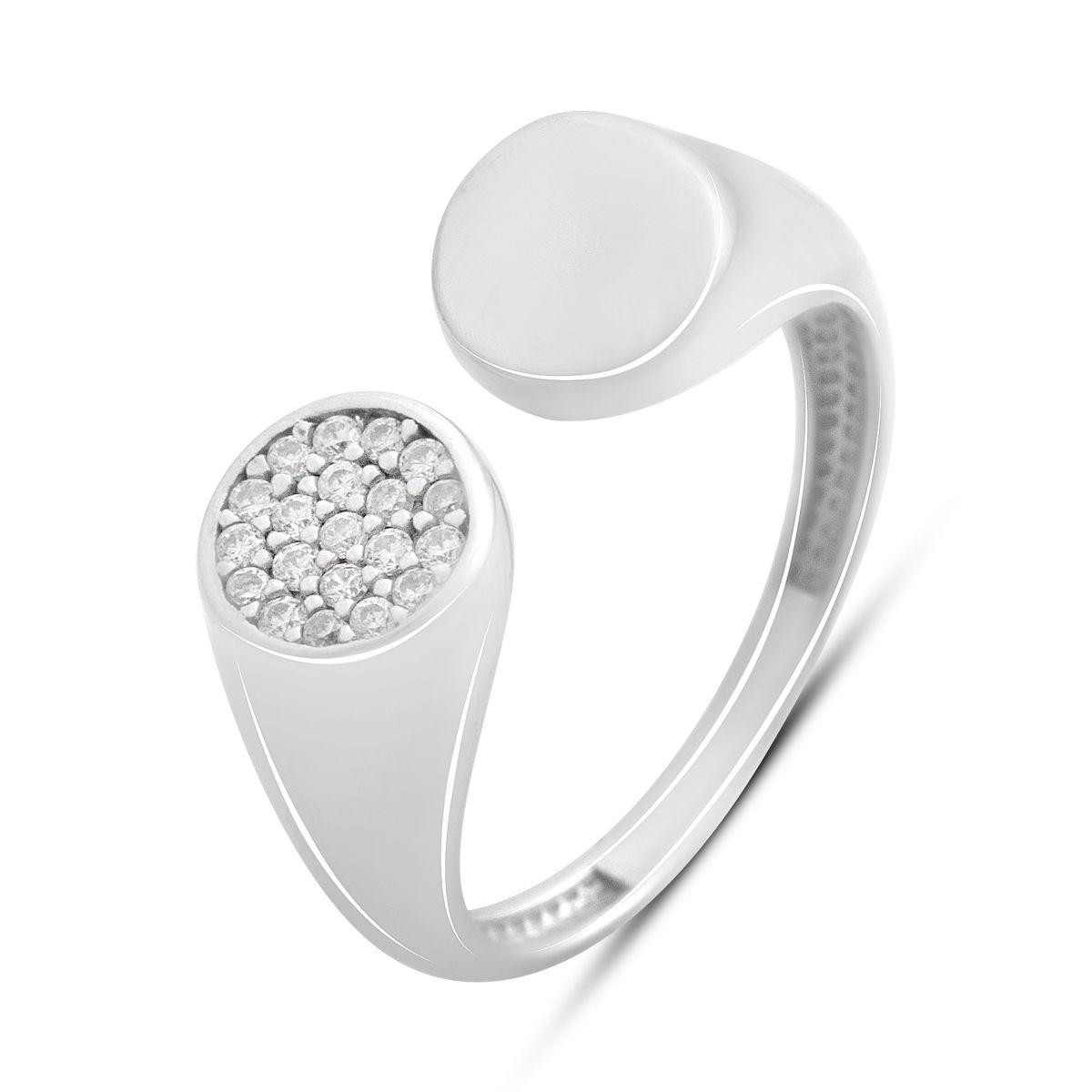 

Серебряное кольцо с фианитами 0.21ct, вес изделия 2,41 гр (2197683) 18 білий