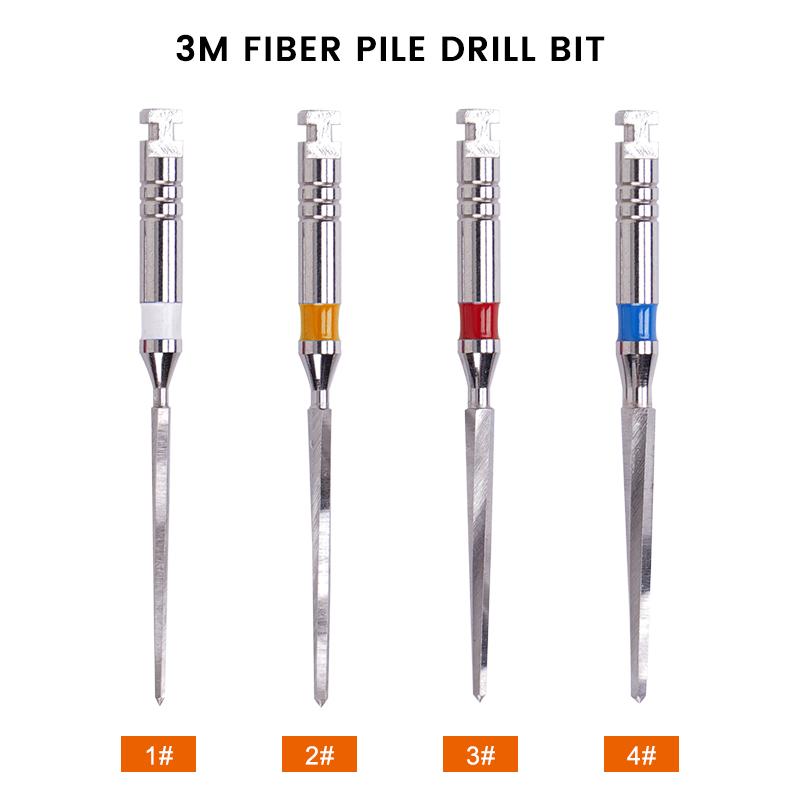 4Pcs/Box Dental Drills Fiber Post Engine Stainless Steel Drill Endodontic Root Canal Files Refills Instrument Dentistry Lab Tool