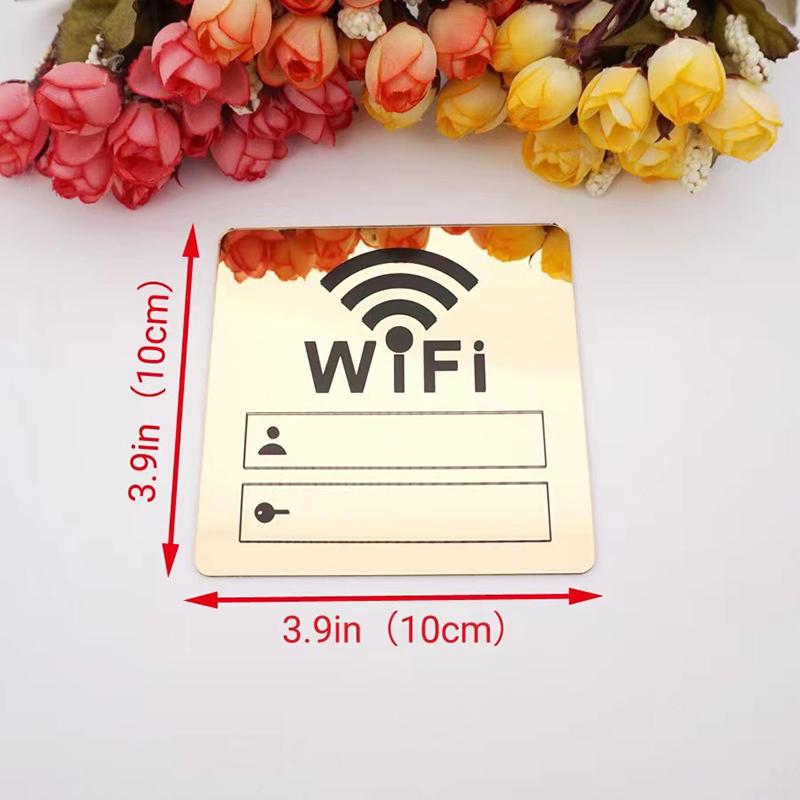 10Cm Wifi Sign Mirror Wall Stickers Rewritable Handwriting Account And Password   3D Acrylic Tools Accessories