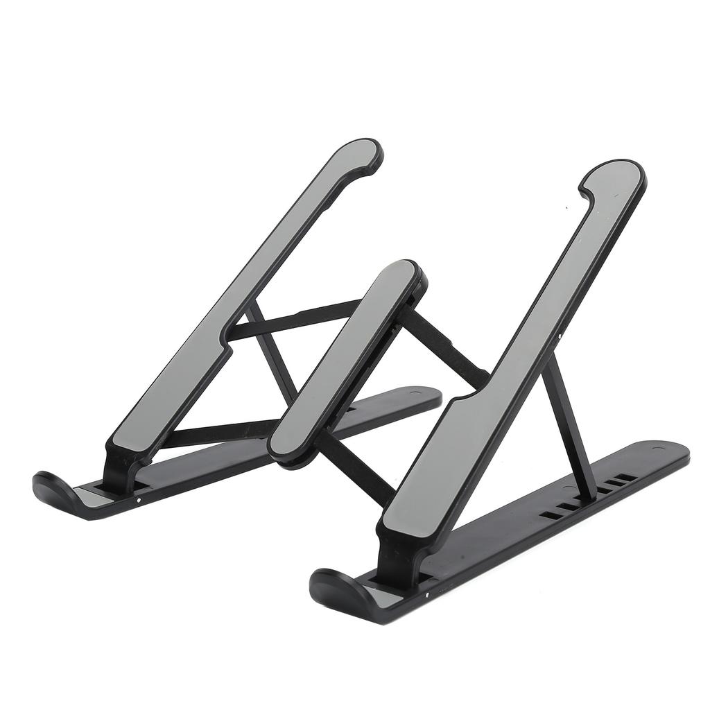 Stojan na notebook 6úrovňový chladicí držák Stolní monitor Skládací zvedací deska Zvyšovací rám Černý