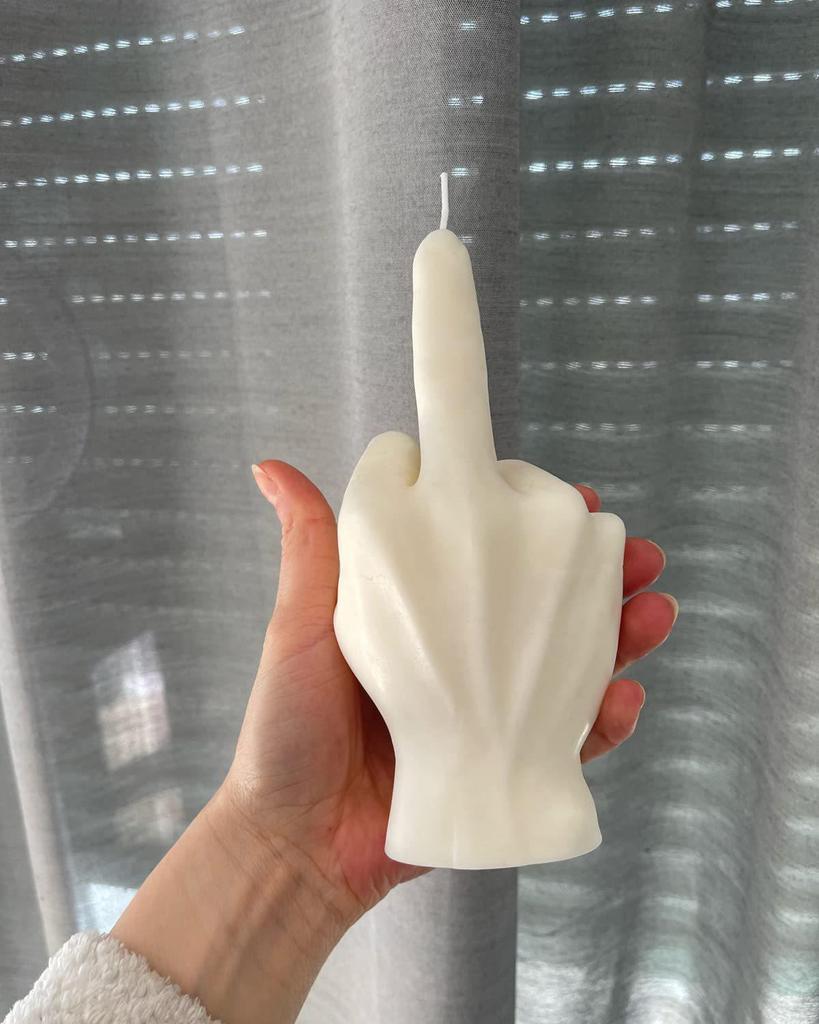 Handmade Silicone Middle Finger Mold for Creative Plaster and Cake Decorations