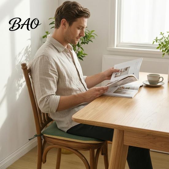 Comfortable Memory Foam Pad Chair Pad, Dining Cushion with Ties, Anti-slip Bottom, Washable Office Cover, Soft Thick Warm Seat for Autumn Winter Teddy