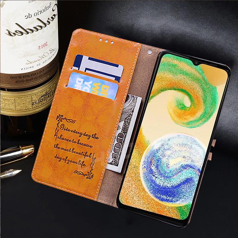 A04s Case Book Leather Flip Wallet Cover For Samsung Galaxy A04s A04 S Soft Silicone Phone Bags Cases 6.5inch
