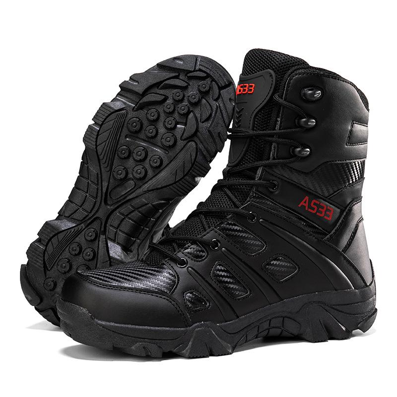 Men's High-Top Desert Combat Boots - Four Seasons Outdoor Hiking & Mountaineering Footwear