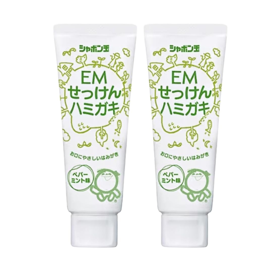 

[2 pieces] Bubble Soap EM Soap Toothpaste Peppermint Flavor 140g Original Logo Packaging T