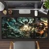Flame Demon Mouse Pad Card Playmat Stitched with Magic Zones Game Mats Tabletop for MTG/TCG Card Battle Commander Gaming Mat