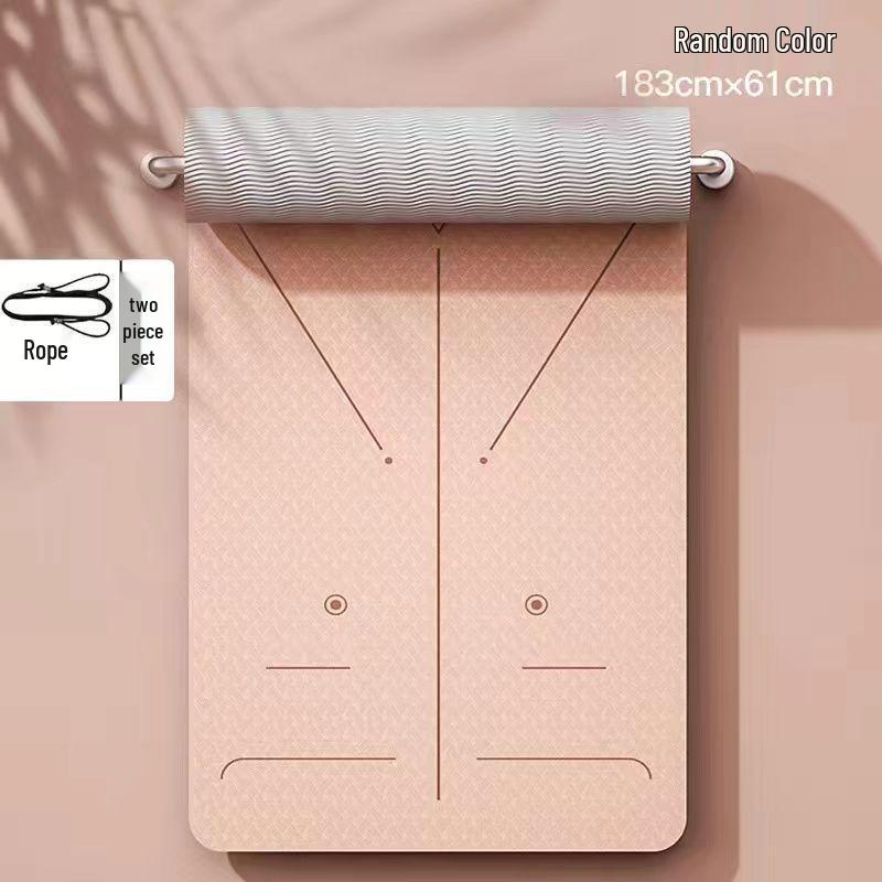 TPE doppelseitige rutschfeste verdickte verbreiterte Yogamatte - Geräuschdämmende Trainingsmatte für den Heimgebrauch (Kleine Mängel)