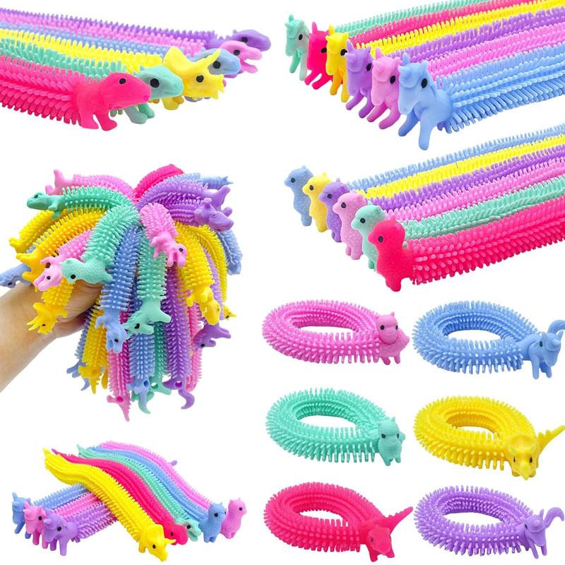 Sensory Stretchy String Toy Fidget Noodles ADHD Autism Anxiety And Stress Relief Party Favors For Kids Birthday Novelty Gift