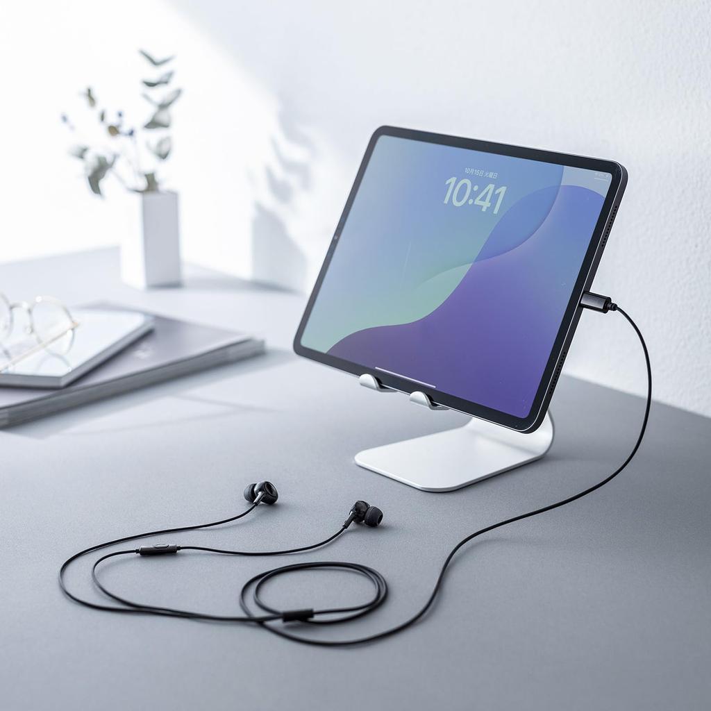 Sanwa Supply USB Type-C Earphone Microphone MM-HSTC04BK