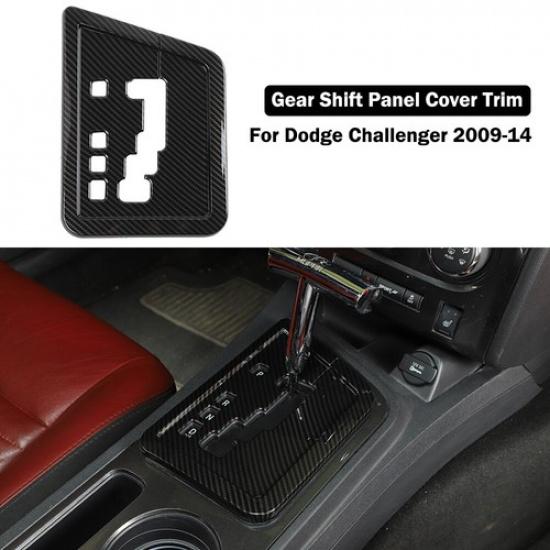 For 2009-14 Dodge Challenge Central Gear Shift Panel Trim Cover Carbon Fiber ABS