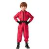 Squid Game Theme Cosplay Red Jumpsuit With Polyester Fabric For Girls Halloween Costume