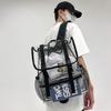 Transparent PVC Laptop Backpack Fashion School Backpack Waterproof Large Capacity See Through Solid Clear for Teenage Boys Girls