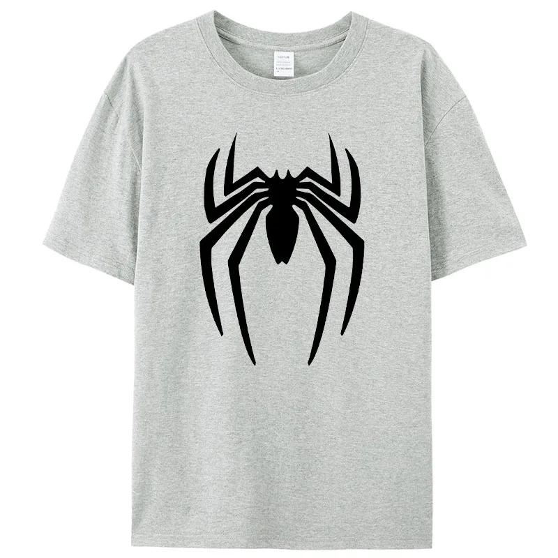 Summer Spider T-Shirt Short Sleeve Sport Cartoon Hero Tops Tees Oversized Streetwear Casual T Shirts Designer Unisex Clothing