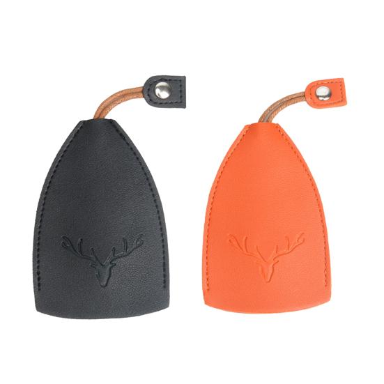 2Pcs Key Holder Pull-Out Key Case Protective Keychain Pendant Faux Leather Hidden Key Chain