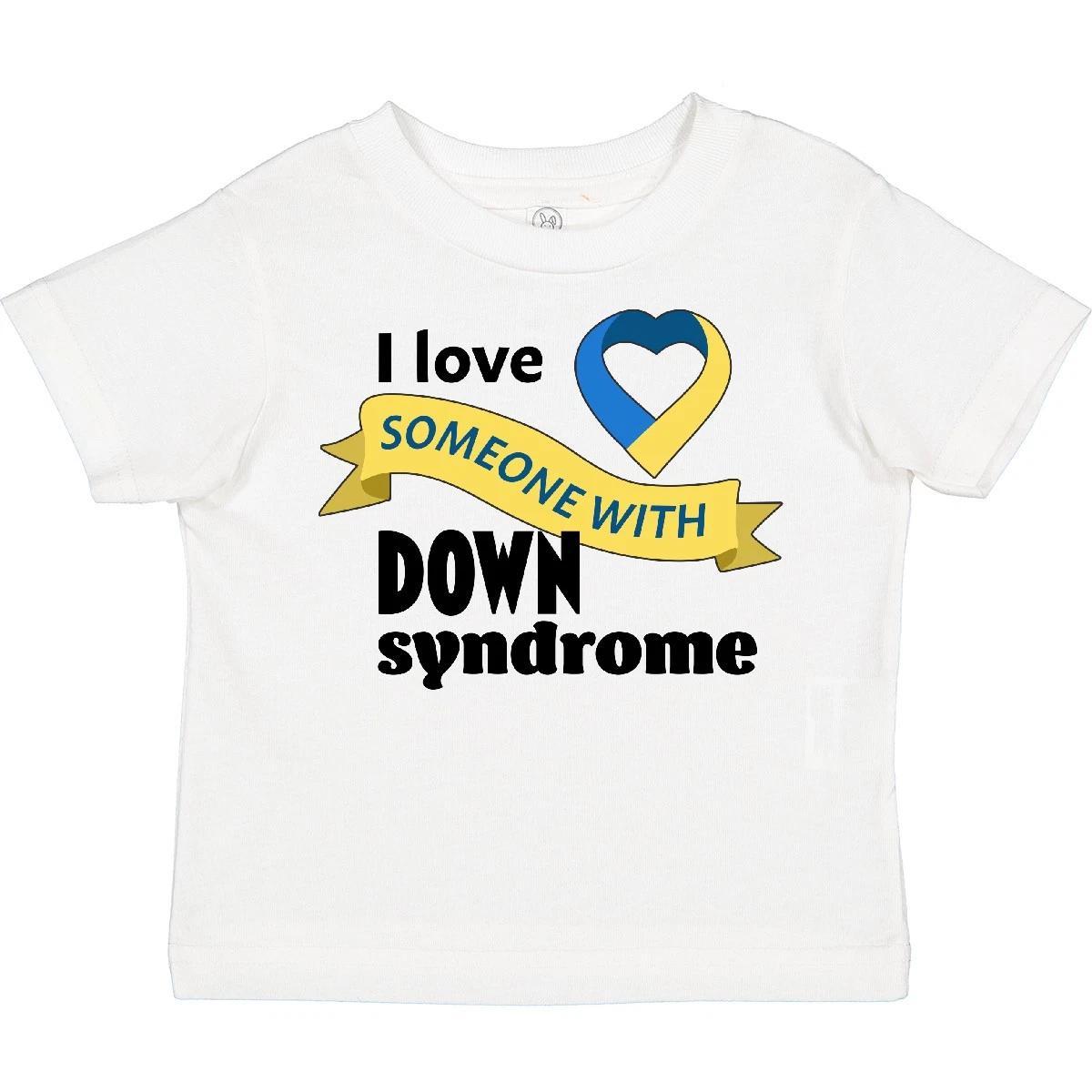 Inktastic I Love Someone With Down Syndrome Toddler T-Shirt Awareness Advocate 100